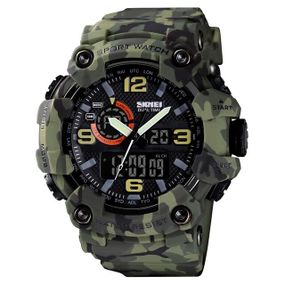 Чоловічий годинник Skmei 1520CMGN Green Camo.