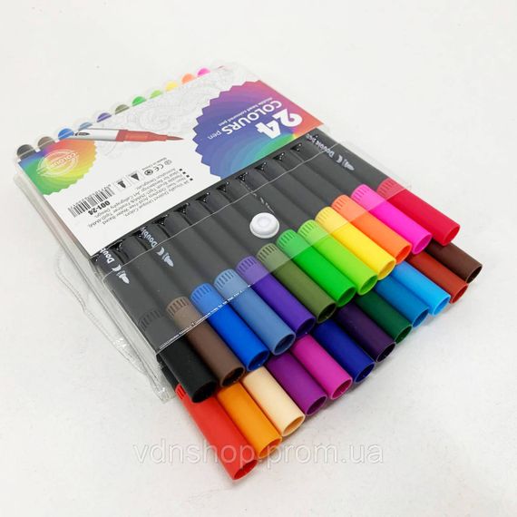 Двосторонні художні маркери для малювання, Набір професійних різнокольорових двосторонніх маркерів YG-29 | Зображення 4