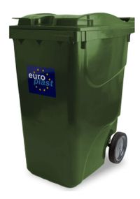 Сміттєвий бак пластиковий зелений 360 літрів