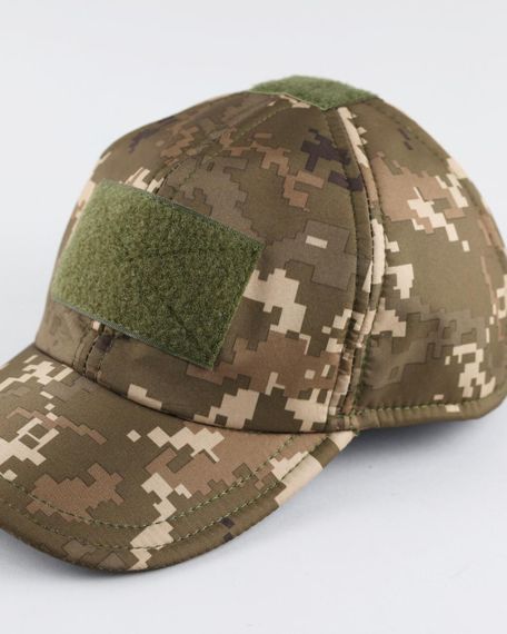 Бейсболка ULTIMATUM Soft Shell Пиксель,Зимняя бейсболка с липучкой мультикам, кепка Soft Shell для военных | Зображення 3