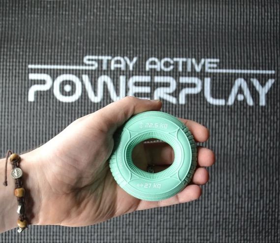 Еспандер кистьовий силіконовий PowerPlay PP-4330 Hand Grip Loops Medium 22.5-27 кг М'ятний (PP_4330_Mint_(22.5-27kg)) | Зображення 1