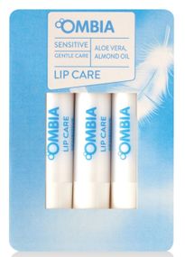 Набор бальзамов для губ для чувствительной кожи OMBIA COSMETICS Lip Care Sensitive 3 x 4,8 г