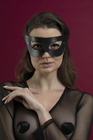 Маска на лицо Feral Feelings - Mistery Mask, натуральная кожа, черная Sex Aura