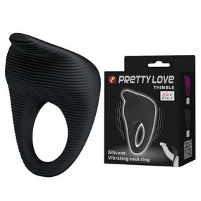 Эрекционное кольцо - Pretty Love Thimble Cock Ring Black sexstyle