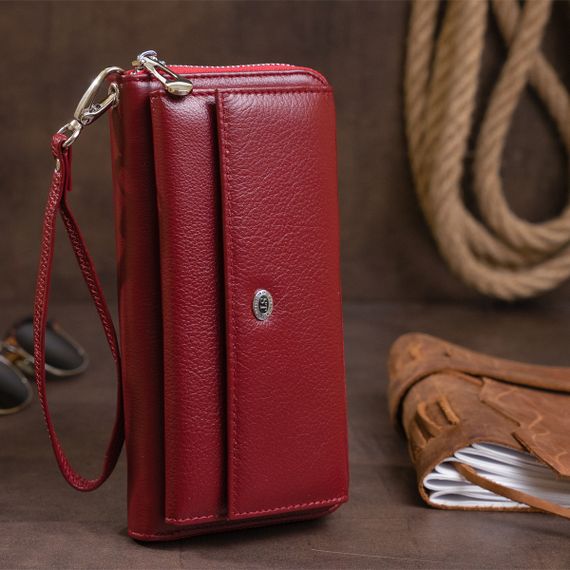 Кошелек кожаный женский ST Leather 19293 Бордовый | Зображення 8