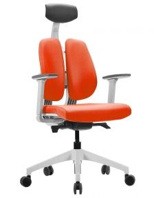 Кресло офисное DUOREST D2 whiteorange ортопедическое