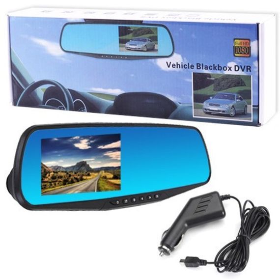 Автомобильный видеорегистратор-зеркало L9001 LCD 3.5" 1080P Full HD, Видеорегистратор на автомобиль | Зображення 2