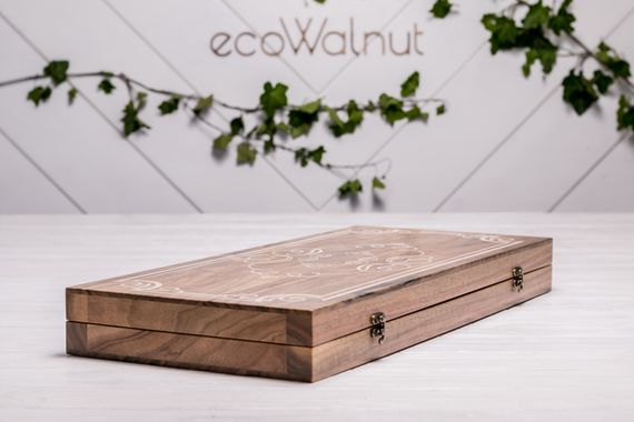 Именные деревянные нарды EcoWalnut L | Зображення 1