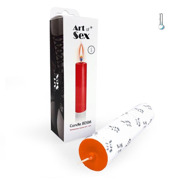 Оранжевая свеча восковая Art of Sex size M 15 см низкотемпературная Sex Aura | Зображення 1
