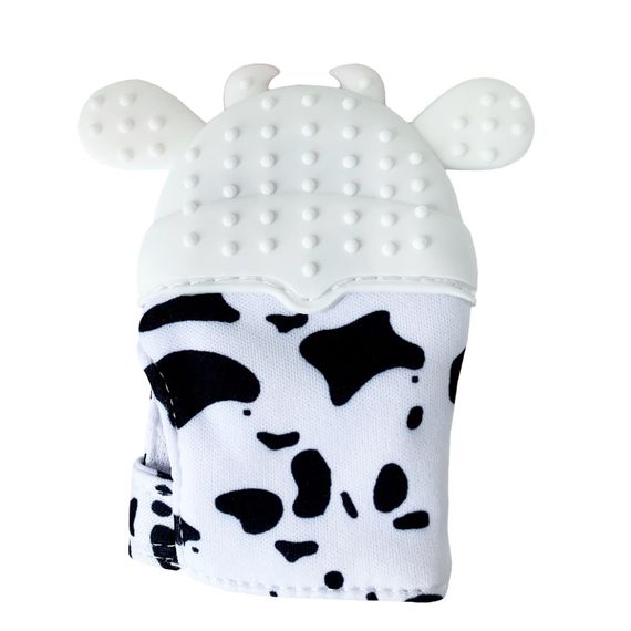 Прорезыватель-перчатка "Коровка" MGZ-0405(White) на липучке | Зображення 1