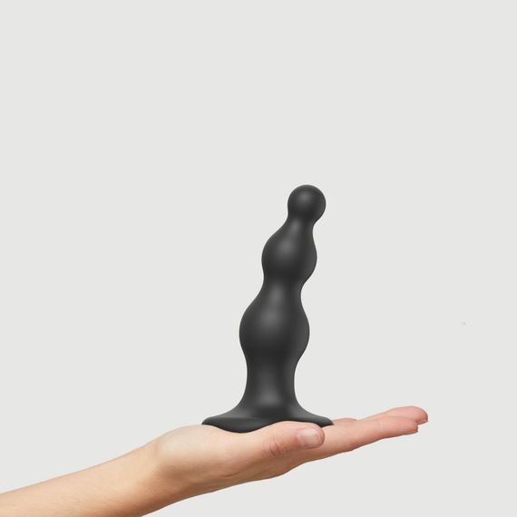 Насадка для страпона Strap-On-Me Dildo Plug Beads Black S | Зображення 1