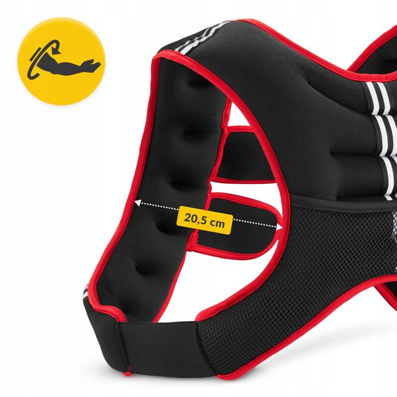 Жилет-обтяжувач для тренувань 4FIZJO 5 кг Black/Red (P-5905973402156) | Зображення 3