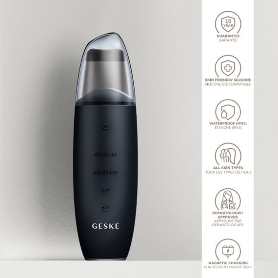 Мікрострумовий скрабер для шкіри та усунення чорних точок GESKE MicroCurrent Skin Scrubber&Blackhead Remover 9в1 black | Зображення 2