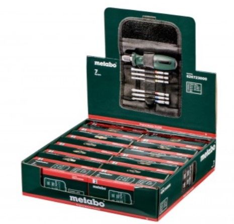 Набор отверток Metabo (7 шт.) рукоять-держатель +  PZ1, PZ2, PH2, TX20, TX25, плоская (626723000) | Зображення 1