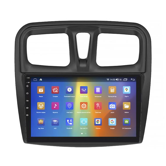 Штатная магнитола 10" Lesko для Renault Logan II 2012-2018 4/64Gb CarPlay 4G Wi-Fi GPS Prime 8 ядер Рено | Зображення 1