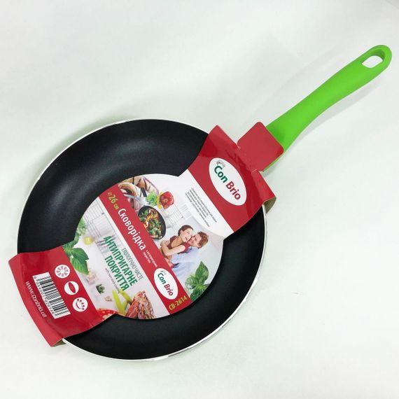 Сковорода з антипригарним покриттям XYLAN Con Brio CB-2614 26 см, сковорода з товстим дном. Колір: зелений | Зображення 6