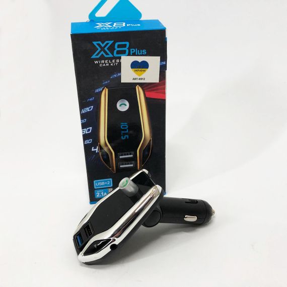 Автомобильный трансмиттер модулятор bluetooth X8 plus, Fm трансмиттер usb, Fm блютуз трансмитер FD-97 | Зображення 8