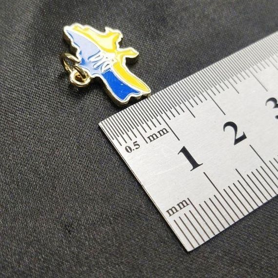 Підвіска "Карта України" 14х20 мм, колір золото (гіппоалергенний сплав) | Зображення 3