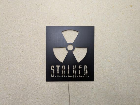 Панно декоративне картина на стіну Сталкер 2 LED підсвітка 16 кольорів телефон 350х400 acr-p000205 | Зображення 6