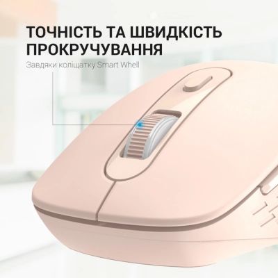 Мышка OfficePro M230P Silent Click Wireless/Bluetooth Pink (M230P) | Зображення 3