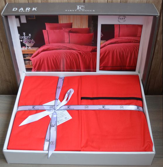 Постільна білизна First Choice Ranforce Deluxe DARK 200 х 220 см Alisa Red | Зображення 2