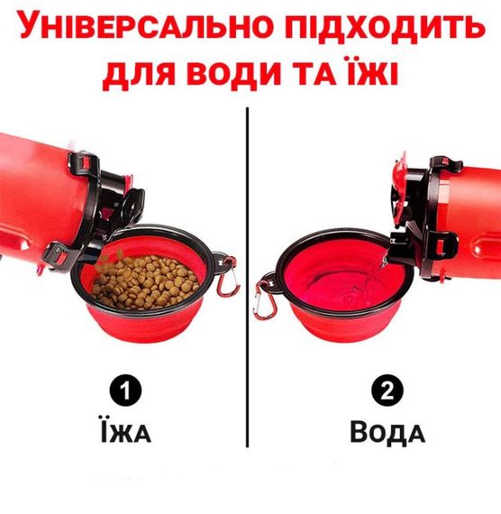 Дорожная, складная, силиконовая миска, для собак, 13 см, поилка для собак | Зображення 1