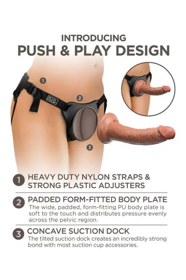 Страпон реалістичний Pipedream King Cock Elite подвійний щільності, 20.5 см х 3.5 см Sex Aura | Зображення 8