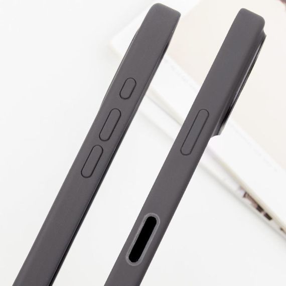 Чехол Silicone case (AAA) with Magsafe and Animation (button) для Apple iPhone 16 (6.1") Stone Grey | Зображення 5