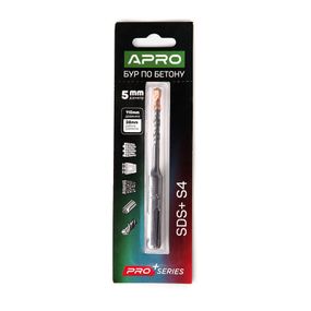 Бур для бетону SDS+ HQ S4 Ø 5x110 мм APRO 8151401