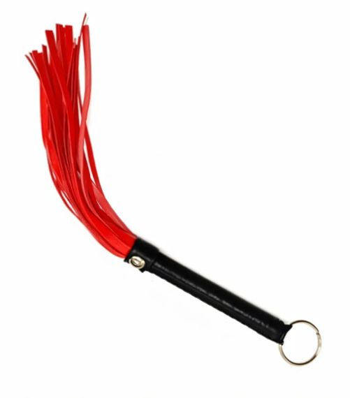 Маленький флогер SKN - VInyl Mini Black/Red, C063-02 sexstyle | Зображення 1