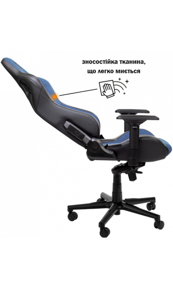 Кресло геймерское GT RACER X-8005 Light blueBlack | Зображення 4