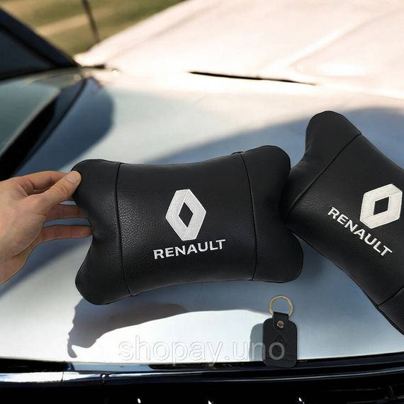 Автоподушки с логотипом Renault Рено, Автоподушка подарок, Подушка под шею с логотипом EH-48 | Зображення 6