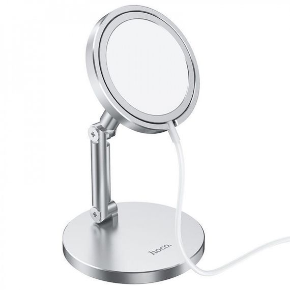 Підставка для магнітної беспровідної зарядки Hoco PH39 Daring silver | Зображення 3