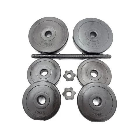 Гантель наборная композитная в пластиковой оболочке Rock pro 11 кг NE-PL-G-011 | Зображення 1