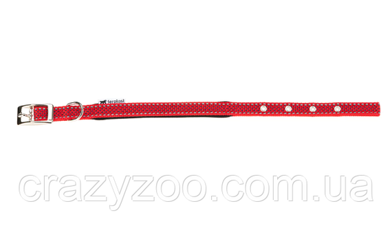 Нашийник для собак Ferplast Daytona Deluxe C25/45 нейлоновий червоно-чорний 2.5х37-45 см 77202222 | Зображення 2