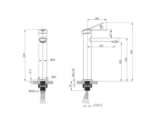 Змішувач для раковини Mixxus Lord 001 Nut High (MI7138) | Зображення 1
