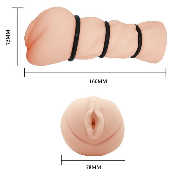 Мастурбатор-вагіна Crazy Bull - Pocket Pussy 3D Vagina, BM-009154H Sex Aura | Зображення 6