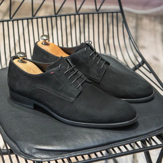 Чорні замшеві туфлі 45 розмір | Зображення 7