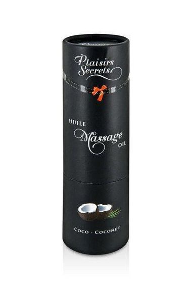 Массажное масло Plaisirs Secrets Coconut (59 мл) с афродизиаками, съедобное, подарочная упаковка | Зображення 2