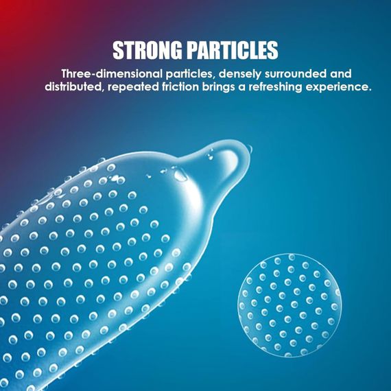 Ультратонкі текстуровані презервативи з гіалуроновою кислотою та зігрівальним ефектом OLO - ZER OLO NE RED 001, 10 шт sexstyle | Зображення 2