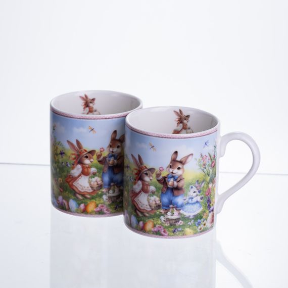Набор чашек фарфоровых Rabbit Family  220 мл 2шт HP-7323-8