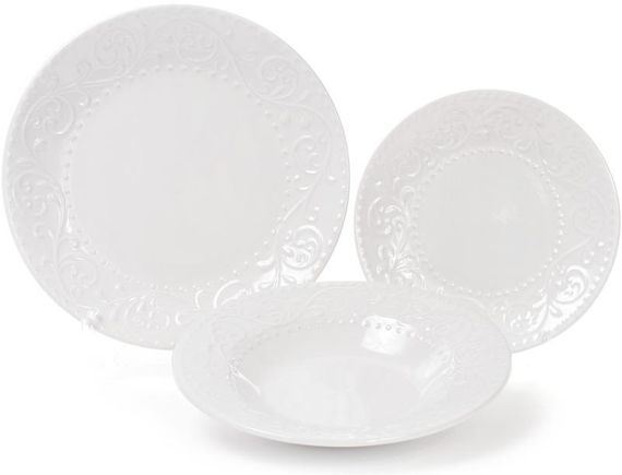 Набір 6 супових тарілок Leeds Ceramics Ø23см, кам'яна кераміка (білі) | Зображення 3