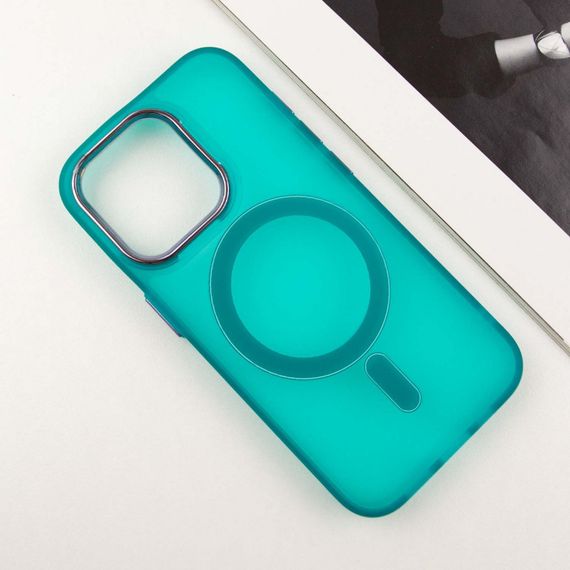 Чехол TPU+PC Lily with MagSafe для Apple iPhone 15 Pro (6.1") Green | Зображення 2