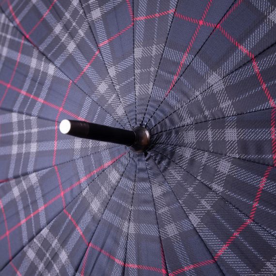 Класична парасолька-тростина напівавтомат з поліестеру 16 спиць діаметр 117 см Синя HP-23-4BL | Зображення 6