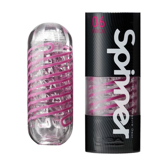 Мастурбатор Tenga Spinner 06 Brick с упругой стимулирующей спиралью внутри Sex Aura | Зображення 2