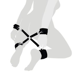 Хрестовина з натуральної шкіри Art of Sex – 4 Way Connector, чорний sexstyle