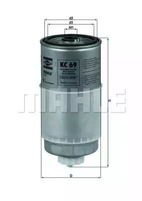 Фільтр паливний MAHLE/KNECHT Audi, MAHLE/KNECHT (KC69) | Зображення 2