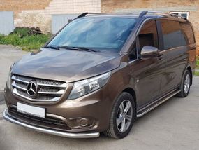 Передній захист ST008 (нерж.) для Mercedes Vito / V W447 2014-2024 рр