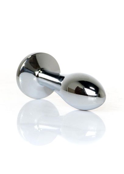 Анальна пробка - Jewellery Silver Plug Clear S | Зображення 4