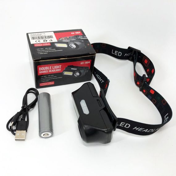 Светодиодный фонарь с креплением на голову 1804-XPE+COB, Налобный фонарик для головы MX-19 | Зображення 5